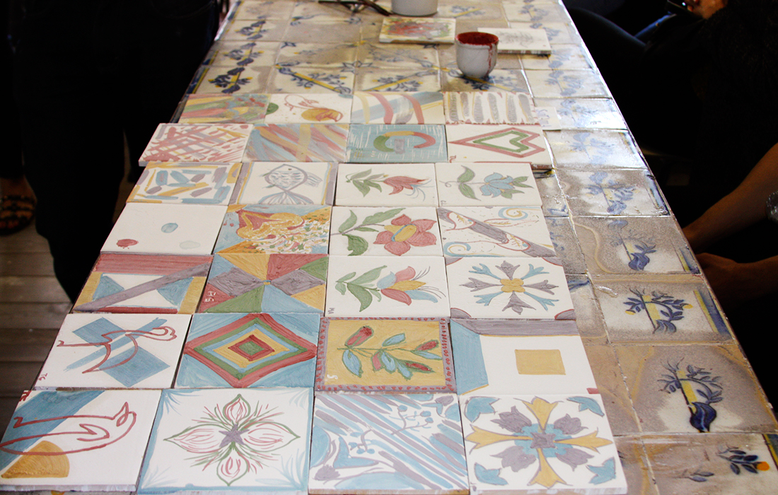 This is a Tile Painting Workshop